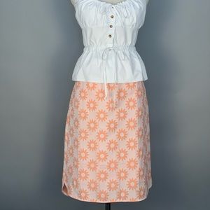 Sweet Salt Peachy Floral Pencil Skirt M